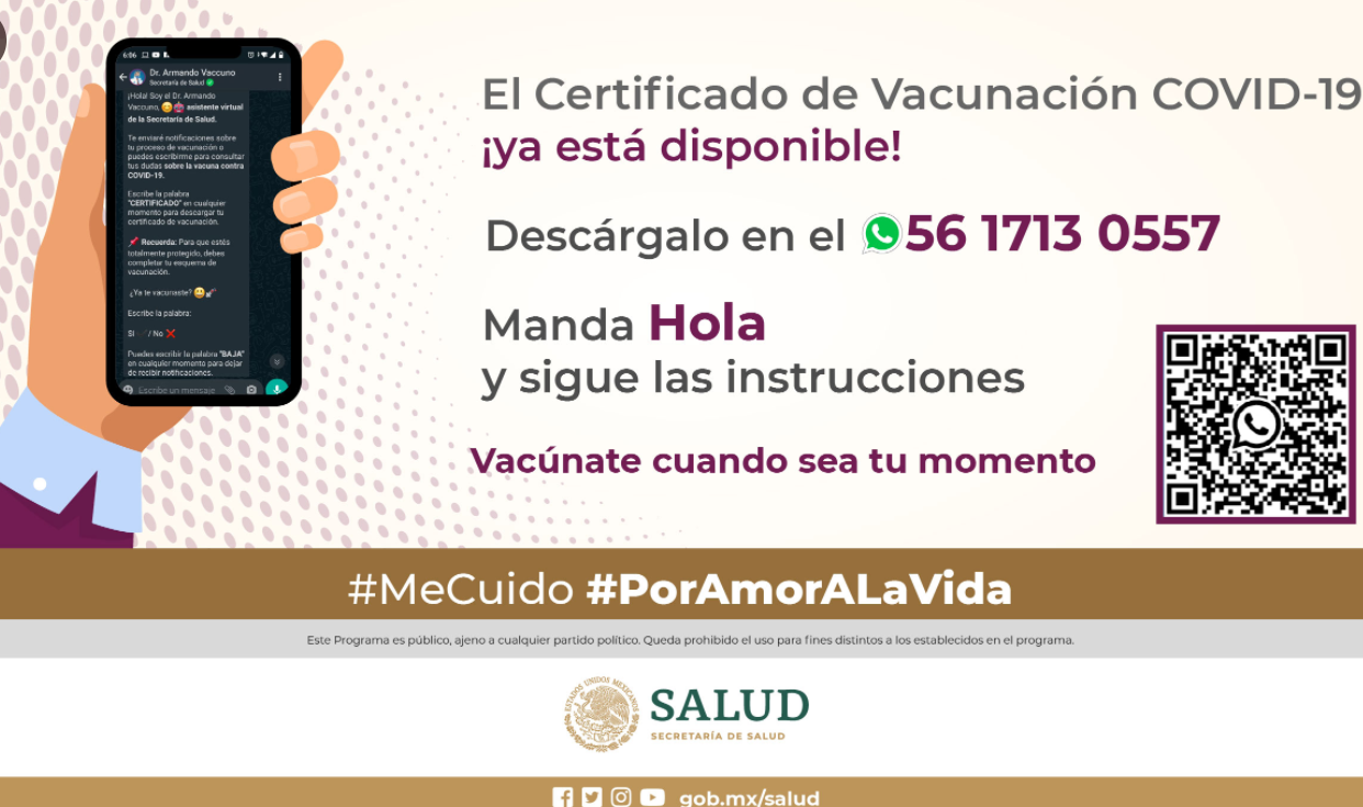 Ya puedes descargar tu certificado de vacunaciÃ²n contra el