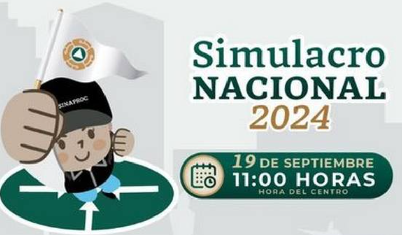 A qué hora se llevará a cabo el simulacro nacional 2024